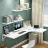 QRZCZXNP Wall-Mounted Folding Computer Desk with Metal Stand view 1