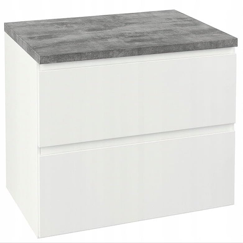 Deftrans Modus Wall-Mounted Bathroom Vanity Cabinet 60 x 50 cm, White, with Countertop