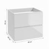 Deftrans Modus Wall-Mounted Bathroom Vanity Cabinet 60 x 50 cm, White, with Countertop view 4