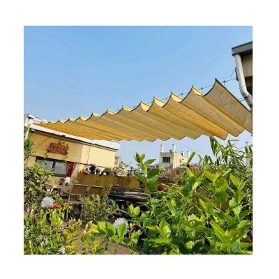 Waterproof Patio Awning for Outdoor Use, UV-Resistant HDPE Shade Sail with Sliding Rail Kit for Pergolas and Patios, 2.5 x 4 m (W x L x L), 90% UV Blockage