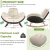 bergroer Rocking Chair with Soft Footrest, Thickly Padded Cushion for Indoor and Outdoor Use, Gray view 2
