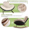 bergroer Rocking Chair with Soft Footrest, Thickly Padded Cushion for Indoor and Outdoor Use, Gray view 3