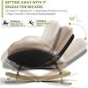 bergroer Rocking Chair with Soft Footrest, Thickly Padded Cushion for Indoor and Outdoor Use, Gray view 4
