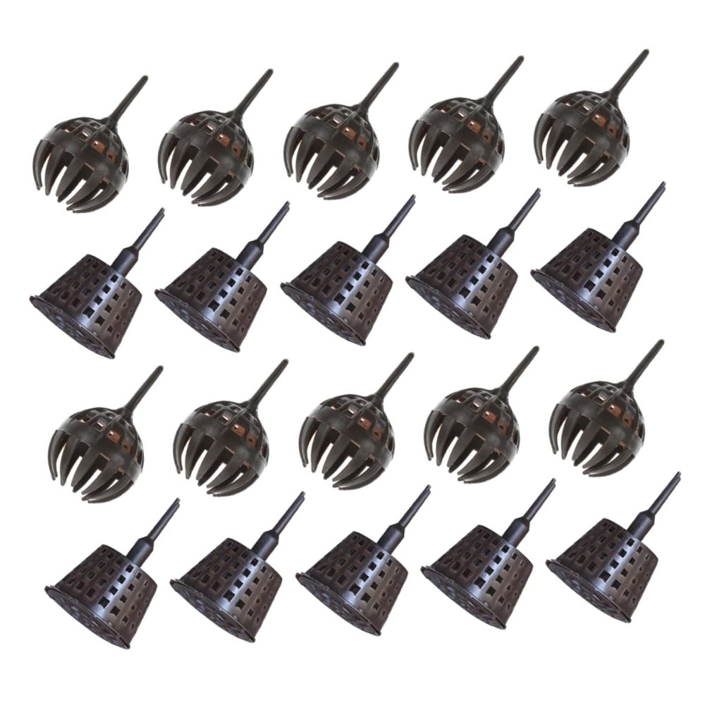 Toyvian 20-Piece Plastic Bonsai Fertilizer Boxes, Coffee, for Dosing