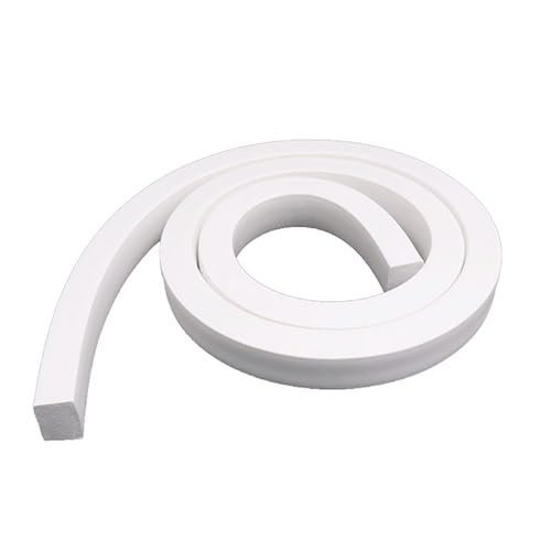 BCJMKDX Sealing Strip for Shower Enclosures, 1 m, Square Foam Sponge Rubber Weatherstrip, for Doors and Windows, Silicone Rubber Foam Seal (5 x 15 mm)
