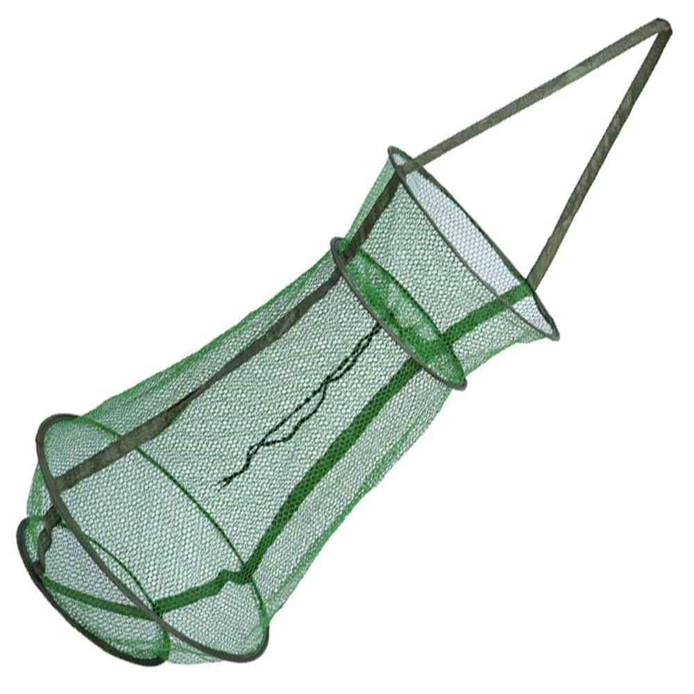 Reusable Nylon Fishing Net, Green, Foldable, Large