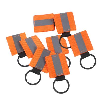 Yardwe 8-Pack Reflective Keychains with Zipper, Double-Sided Visibility