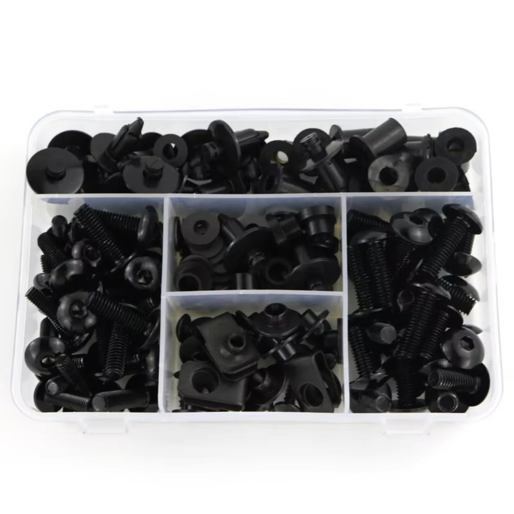 yongewu Motorcycle Fairing Bolt Kit Compatible with CBR 900 RR 1996–2001, CBR 954 RR 2002–2003 and CBR 1100 XX 1996–2007, Black