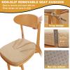 Set of 4 Chair Cushions with Ties, 40x38, 43x40, 43x42 cm – Non-Slip, Washable and Removable Seat Cushions for Dining Chairs, Office, Kitchen and Living Room (Color 1, 40x38x33x8 cm) view 4