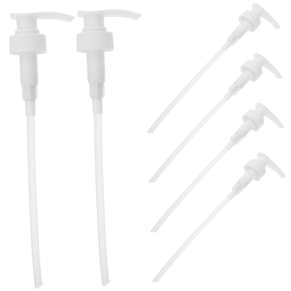 6 Replacement Pump Heads, 32/33-Tooth, White Plastic, for Bottles