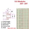 Cylindrical Drive Gear, 1 Piece, Module 0.8, 33-Tooth Straight-Tooth POM Spur Gear, 15 mm view 2