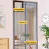 Durable Magnetic Insect Screen Door, Self-Sealing, Tear-Resistant, Gray, 90 x 220 cm view 2