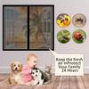 Custom-Size Window Insect Screen 115 x 95 cm, Magnetic Curtain, No Drilling, Gray view 2