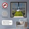 Magnetic Insect Screen for Window, 65 x 180 cm, No-Drill, Breathable, Self-Closing, Black view 2