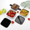 AQRJLPM Double-Layer Bento Box with Spoon and Hidden Handle view 3
