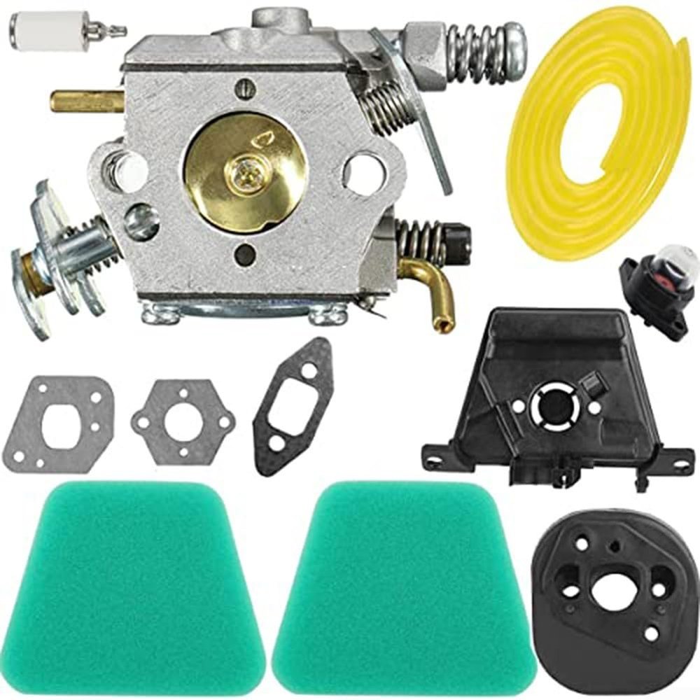 Chainsaw Carburetor and Air Filter Kit for Partner 351/352/370/371/390/420/422, P4-18XT, P4-20XT and McCulloch Mac Cat 333/335/338