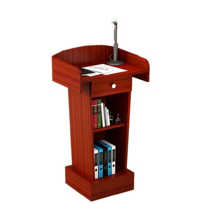 Height-Adjustable Wooden Lectern Podium Stand for Presentations, Churches, Weddings, and Restaurants
