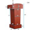 Height-Adjustable Wooden Lectern Podium Stand for Presentations, Churches, Weddings, and Restaurants view 3