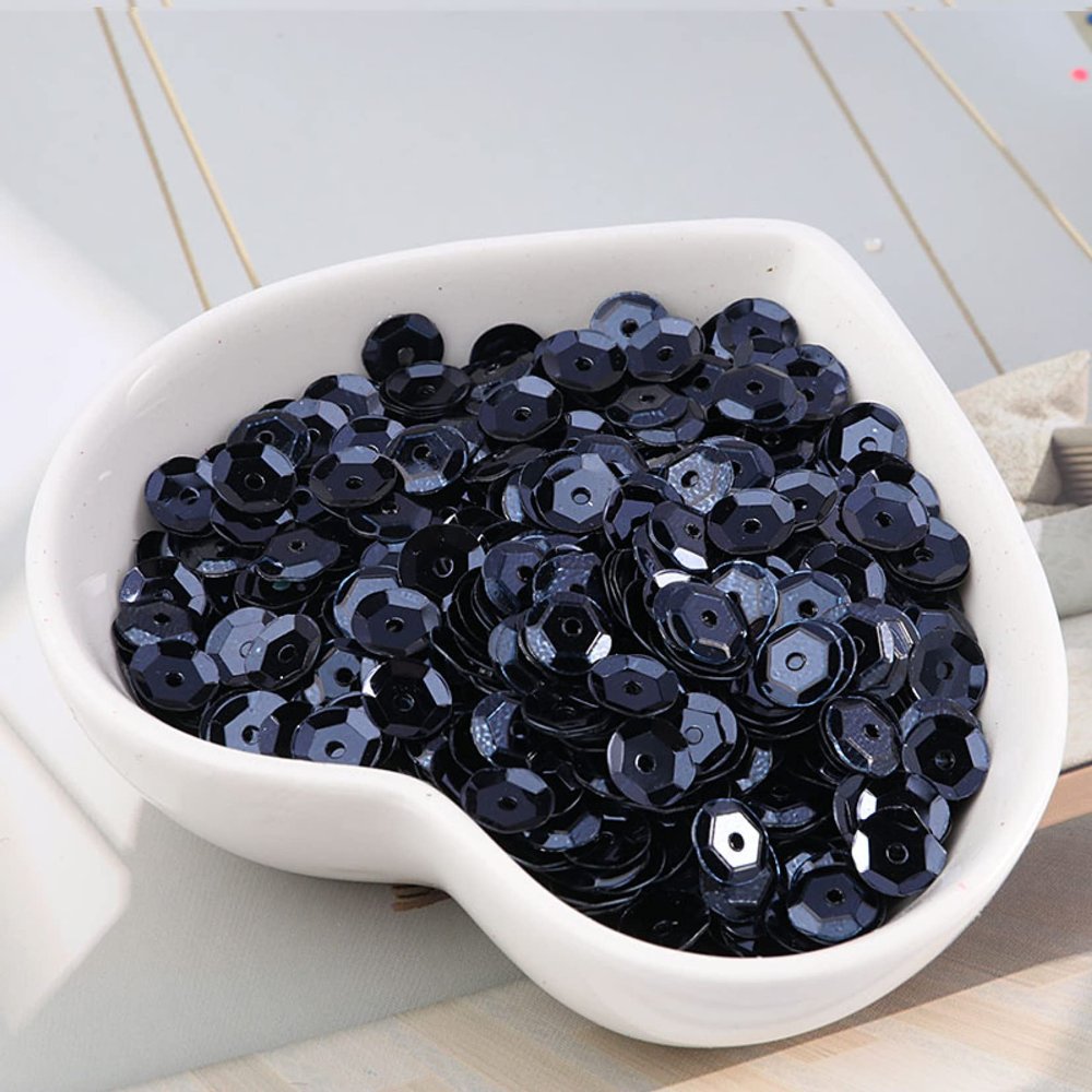 WUSHADEHANS Dark Blue Sew-On Sequins, 600 Pieces