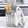 AKLOSIPY Gray Utensil Holder with Drainage view 1