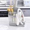 AKLOSIPY Gray Utensil Holder with Drainage view 2