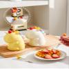Reusable Fruit Fork Set with Ceramic Storage Jar, White view 4