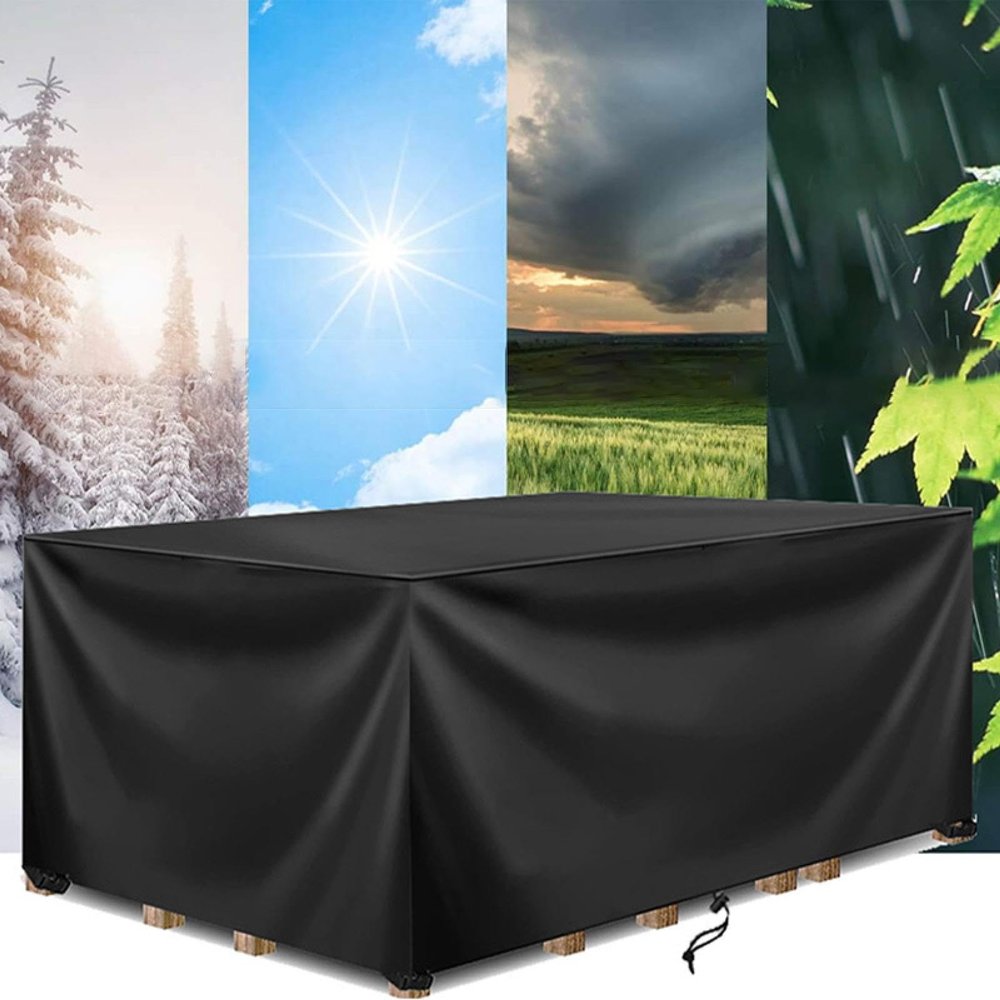 AOFOAE Waterproof Outdoor Furniture Cover 350 x 170 x 75 cm, Black