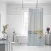 MOKOSAISE Serene Rural Scene Fabric Shower Curtain, Saint Mammes Classic Art Print, River View, Farmhouse Decor, W120 x 180 cm view 2