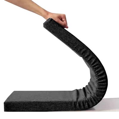 AQIGR 5 cm Thick Garden Bench Cushion, Washable Removable Non-Slip Seat Pad, Black, 130 x 35 cm