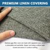 AQIGR 5 cm Thick Garden Bench Cushion, Washable Removable Non-Slip Seat Pad, Black, 130 x 35 cm view 3
