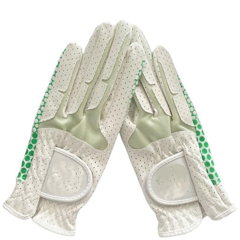 ZHAOQIN Women's Golf Gloves, Breathable, Non-Slip, All-Season, Light Green, Size 20