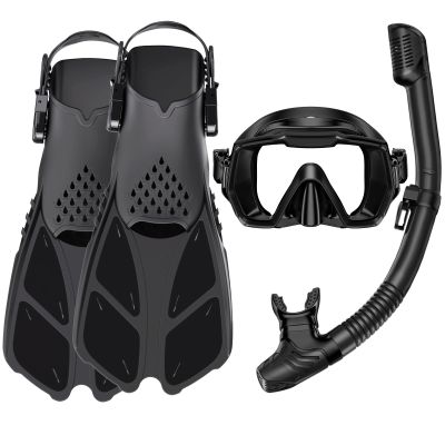 HH HHAO SPORT Adult Snorkel Set with Fins and Dry-Top Snorkel
