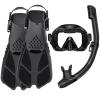 HH HHAO SPORT Adult Snorkel Set with Fins and Dry-Top Snorkel view 1