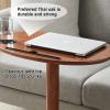 DZZTHSH Snack Side Table with Wheels, Wooden Accent Table, Mobile Desk and Nightstand view 4