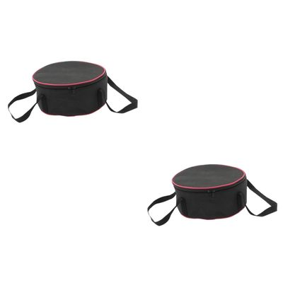 TOYANDONA 2-Piece Pot Storage and Picnic Grill Carrying Bags, Black