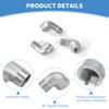 3-Pack 304 Stainless Steel 90-Degree Elbow Fittings, 1/8" Male x 1/8" Female view 3