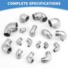 3-Pack 304 Stainless Steel 90-Degree Elbow Fittings, 1/8" Male x 1/8" Female view 4