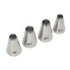 WWPMNQD Stainless Steel Cream Flower Cupcake Piping Tips, 5FT/7FT/8FT/9FT (7FT, 4-Piece) view 3