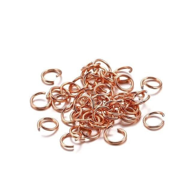 Jump Rings, Split Rings, 300-Piece Multicolor Open Jump Rings, 6/8/10 mm, Jewelry Connectors (KC Gold, 8 mm)