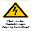 Electrical Equipment—Keep Access Clear! Warning Sticker, ISO 7010 Film | Selectable Size, Made in Germany view 1