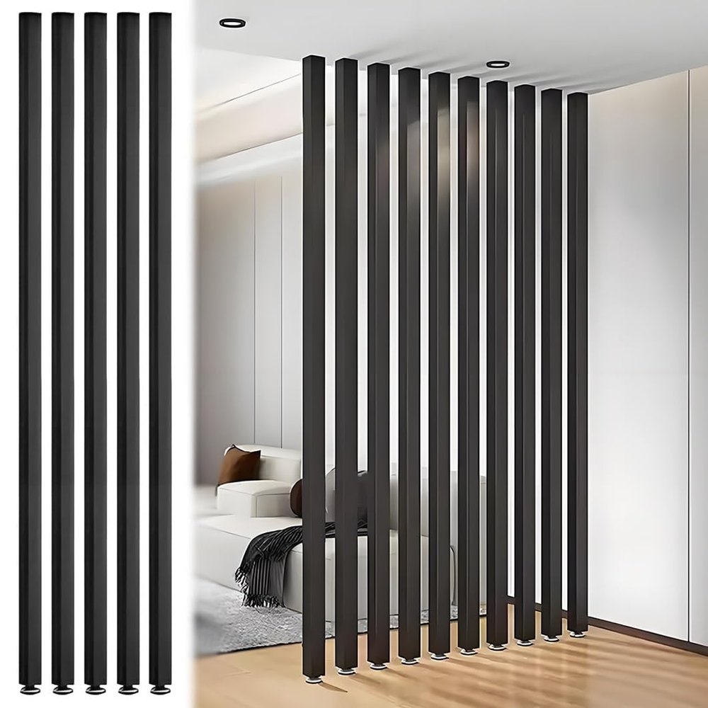 YVYKFZD Floor-to-Ceiling Room Divider Posts, 5-Piece Set, 205 cm/8