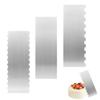 QWORK 3-Piece Cake Scraper Set, 22 cm Stainless Steel view 1