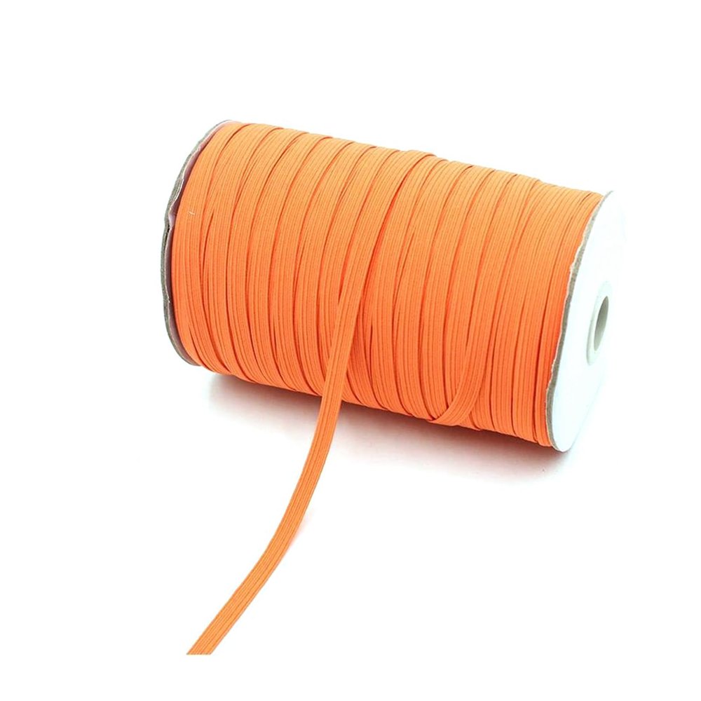 CHOUXUANGA Elastic Bands, Wide Flat Elastic Band, 30 m, E3 mm / 6 mm Elastic Cord for DIY Sewing, Blue, Width 3 mm (Orange, Width 6 mm)