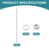 sourcing map Fully Threaded Rod, M5 x 250 mm, 201 Stainless Steel, Right-Hand Thread, with Nuts and Flat Washers, 4 Pieces view 3