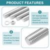 sourcing map Fully Threaded Rod, M5 x 250 mm, 201 Stainless Steel, Right-Hand Thread, with Nuts and Flat Washers, 4 Pieces view 4