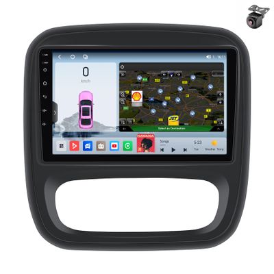 Android 14 Car Stereo for Renault Trafic 3 2014–2021 and Opel Vivaro B 2014–2018, 9-inch Capacitive Touchscreen GPS Navigation, Radio, SWC, RDS, CarPlay, Android Auto (M600S 8-Core 6+128GB)