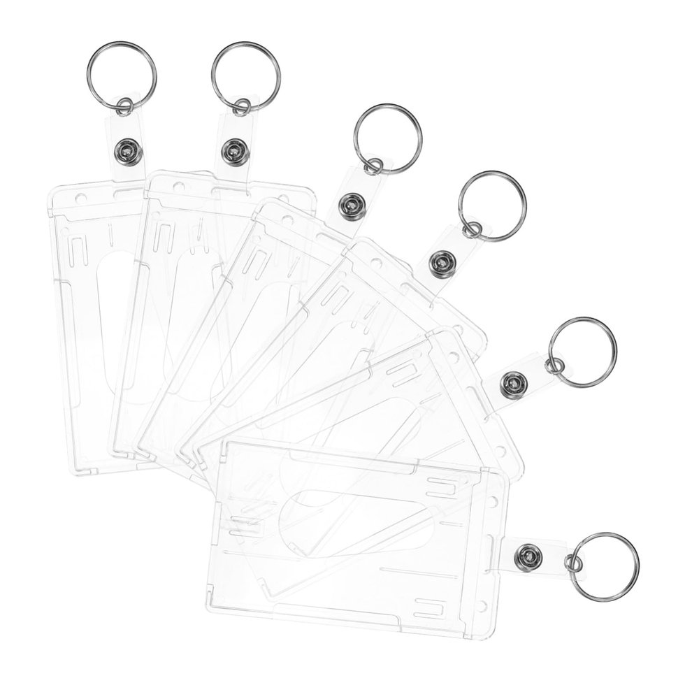 HYTROVE Card Holders with Thumb Slot, Matte Hard Plastic, 6-Pack
