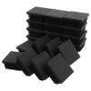 20 Black Plastic Plugs for Square Tubes view 1
