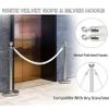 GOUZIBHD 2-Pack Velvet Stanchion Ropes, 6 ft/185 cm, Silver Hooks view 4