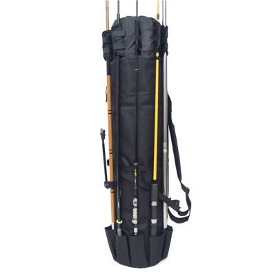 BOJHGO Fishing Rod Bag with Shoulder Strap, Black